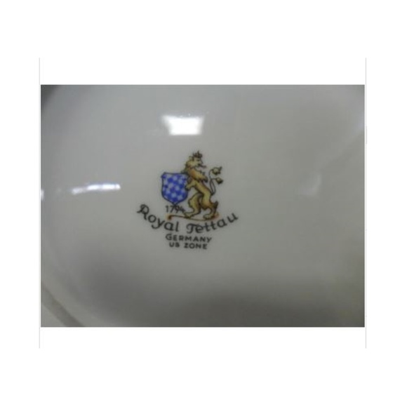 Royal Tettau Damask Rose Oval Serving Dish Germany - Picture 3 of 8